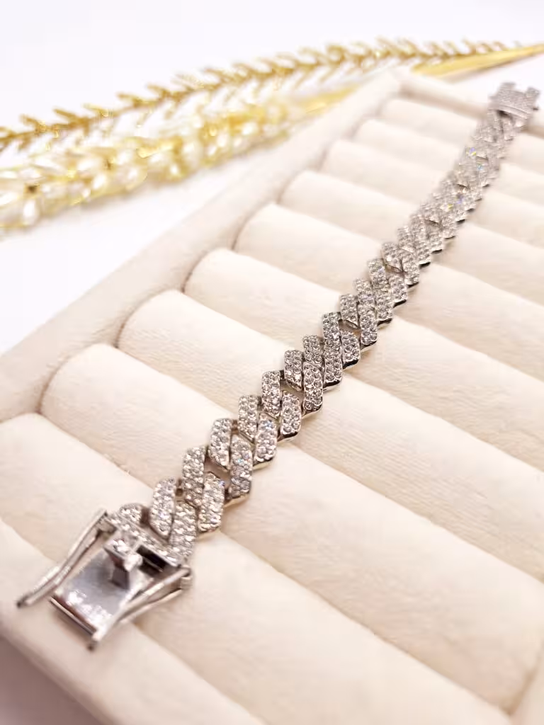 دستبند فول نگین کارتیر استیل