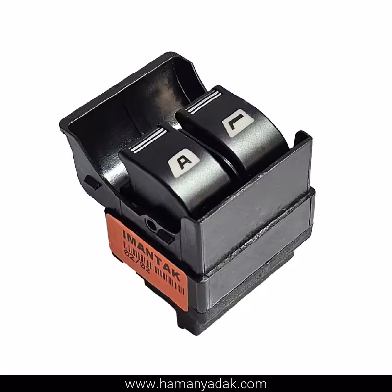 کلید شیشه بالابر اتو پژو SLX دو پل نور نارنجی برند ایمن تک