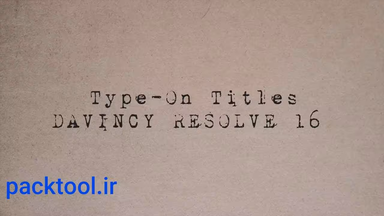 دانلود پروژه تایپ و نوشته ماشین تحریر داوینچی ریزالو Type-On Titles - پک تول