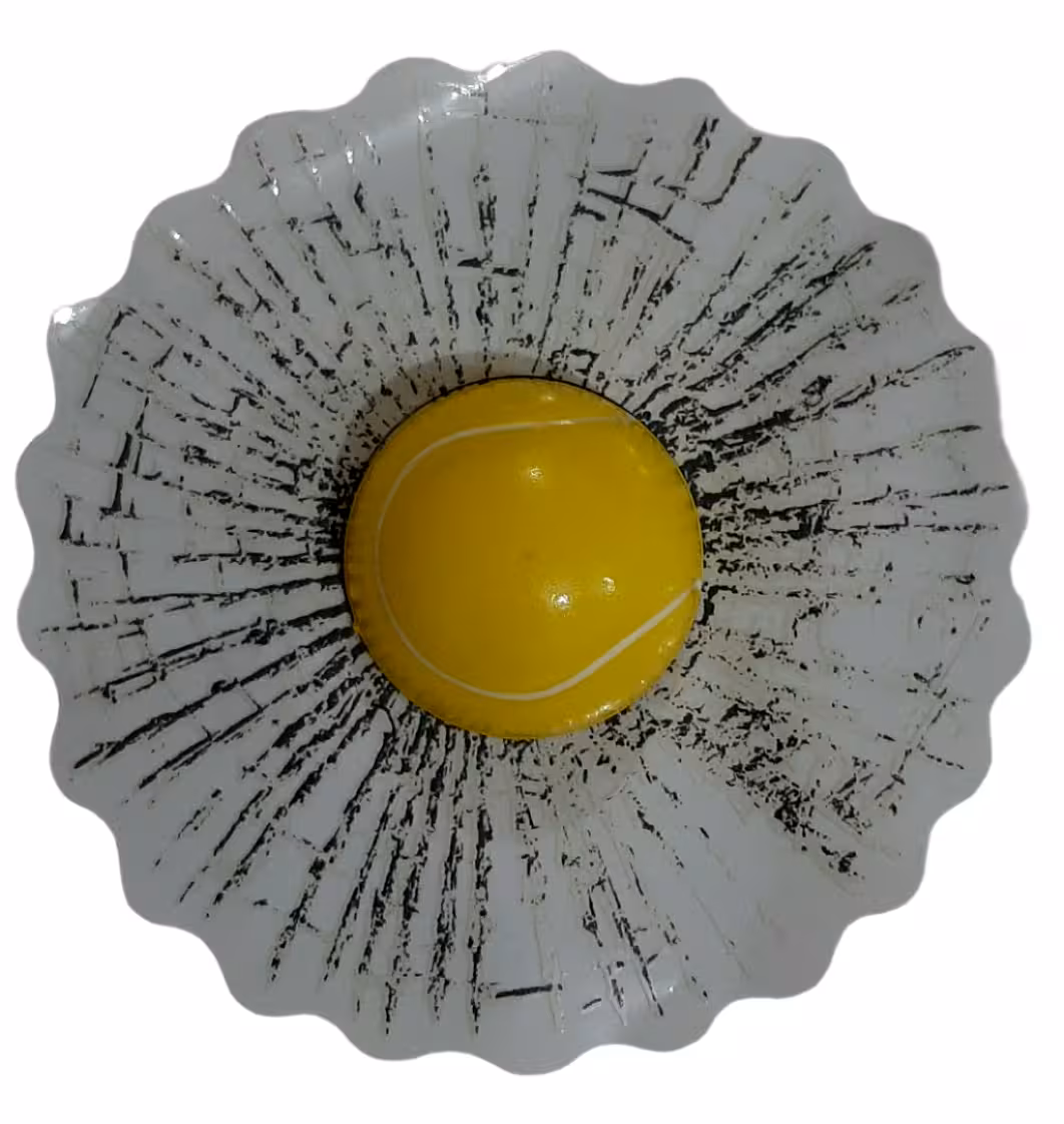 استیکر طرح شیشه شکسته 3 بعدی طرح توپ کد (25)