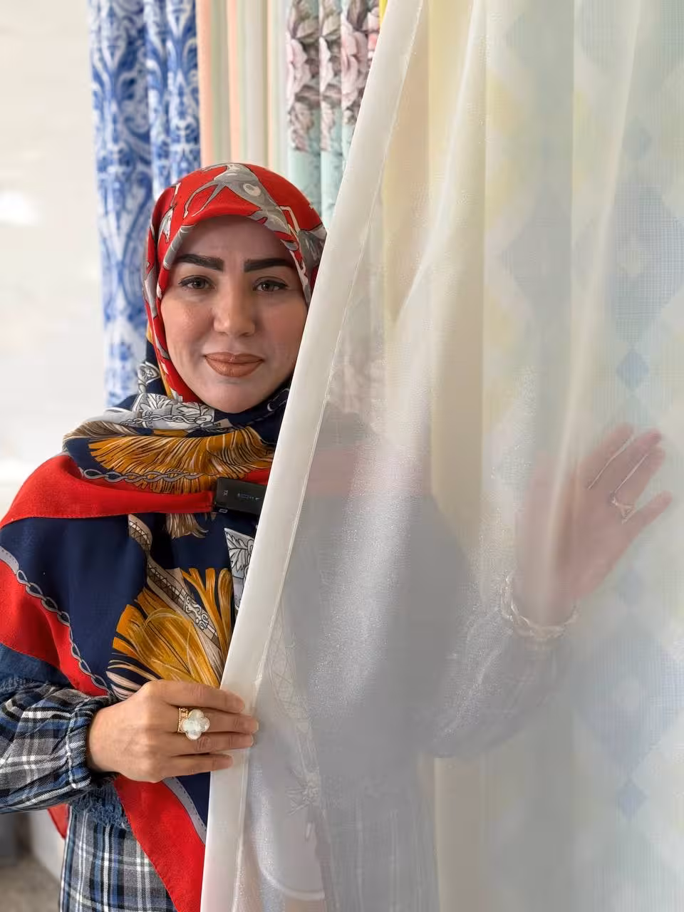 پرده آماده حریر شاین ترک