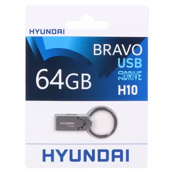 فلش مموری هیوندای مدل Bravo H10 USB 2.0 ظرفیت 64 گیگابایت