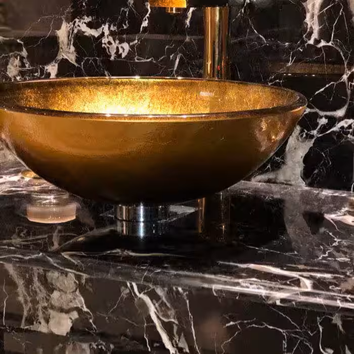 کاسه شیشه ای طلایی دکومکور مدل تسیرو ارسال امن به شهرستان با گارانتی و بیمه