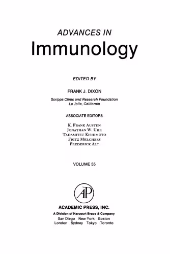 خرید و دانلود نسخه کامل کتاب Advances in Immunology, Vol. 55