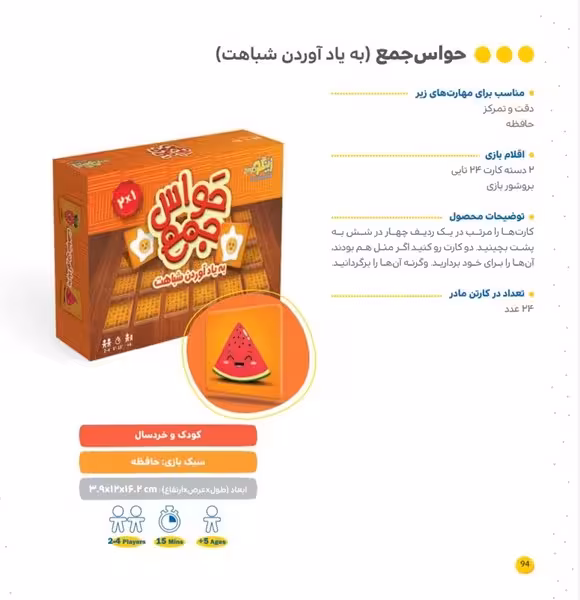 بازی فکری حواس جمع:به یاد آوردن شباهت زینگو