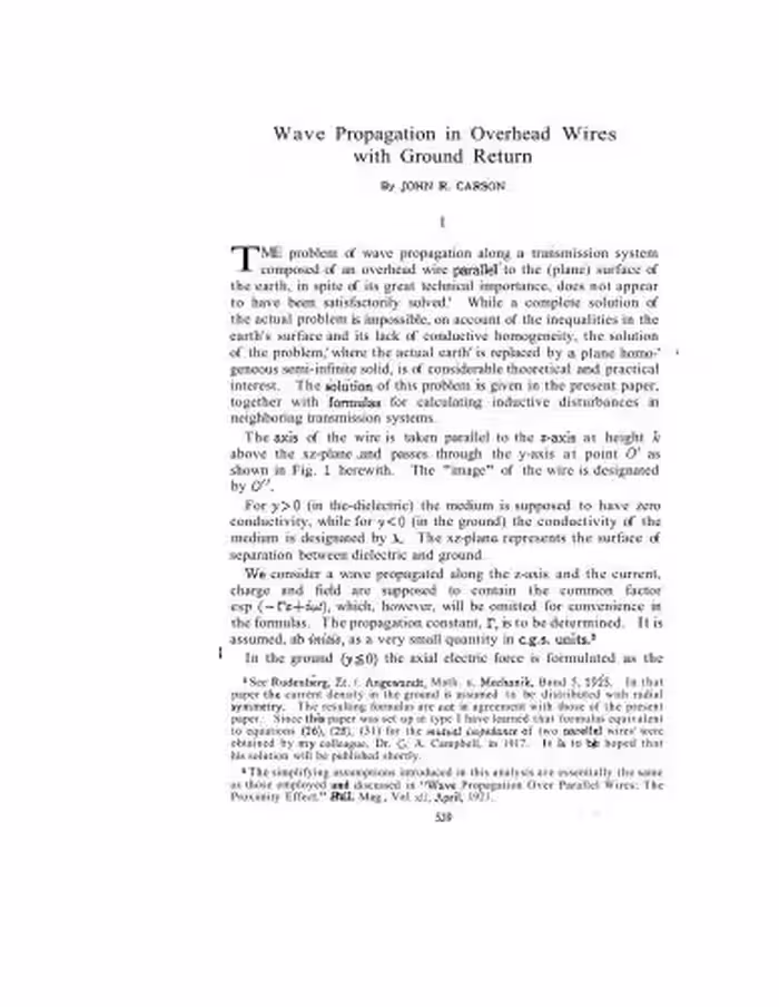 خرید و دانلود نسخه کامل کتاب Wave Propagation in Overhead Wires with Ground Return