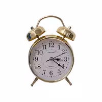 ساعت رومیزی طلایی زنگ دار و چراغ دار مدل RN 208