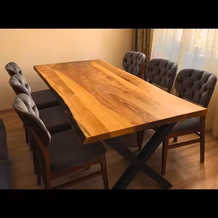 تک میز ناهارخوری چوب وفلز کد 11687