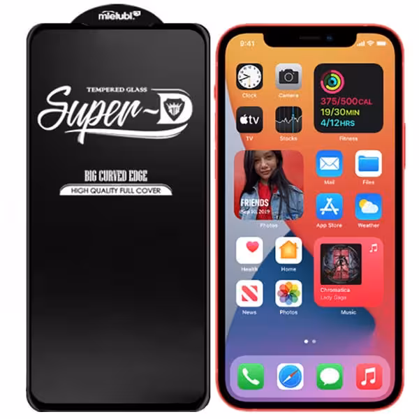 گلس super D فول صفحه ایفون 12pro max
