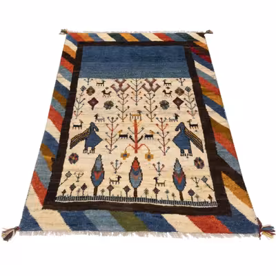 گبه دستباف ذرع و نیم سی پرشیا کد 122393