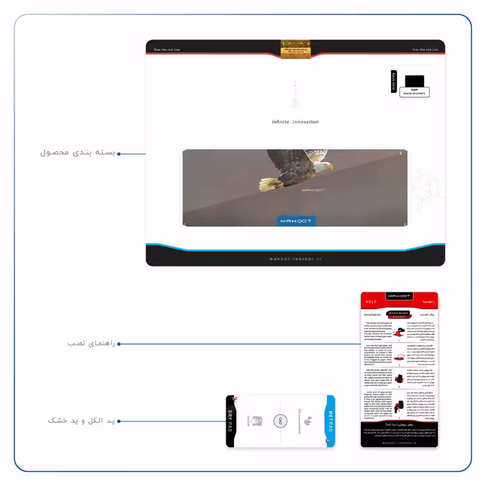 برچسب پوششی ماهوت مدل Eagle مناسب برای تبلت اپل iPad Air 2013 A1474