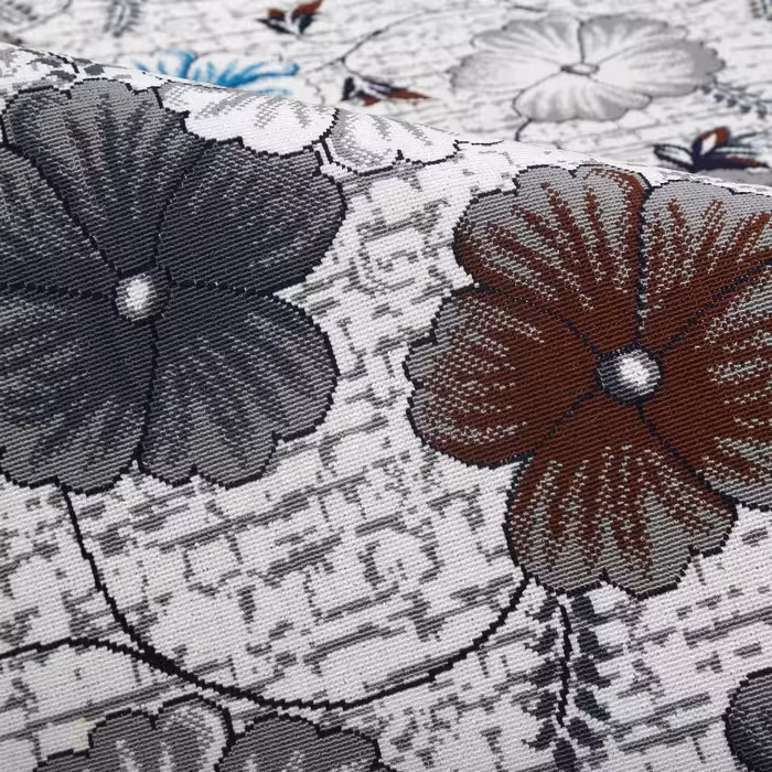 گلیم ماشینی دنیای فرش طرح گلبرگ کد 54