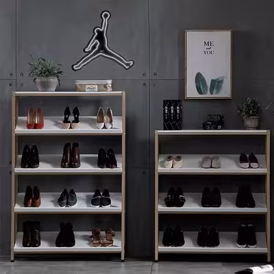 چراغ دیواری نئون دیزاین طرح Jordan-BL_WHT