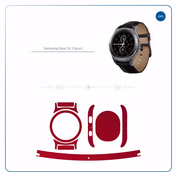 برچسب ماهوت طرح Matte-Warm-Red مناسب برای ساعت هوشمند سامسونگ Galaxy Gear S2 Classic