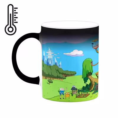 ماگ حرارتی کاکتی طرح کارتون Adventure Time مدل mgh22084
