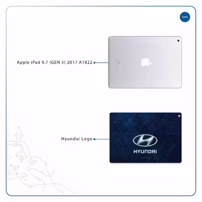 برچسب پوششی ماهوت مدل Hyundai-Logo مناسب برای تبلت اپل iPad 9.7 (GEN 5) 2017 A1822
