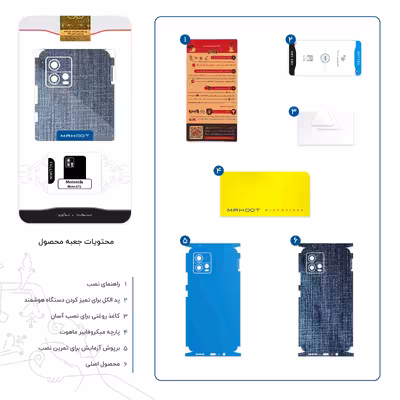 برچسب پوششی ماهوت مدل Fabric Texture 3-FullSkin مناسب برای گوشی موبایل موتورولا Moto G72