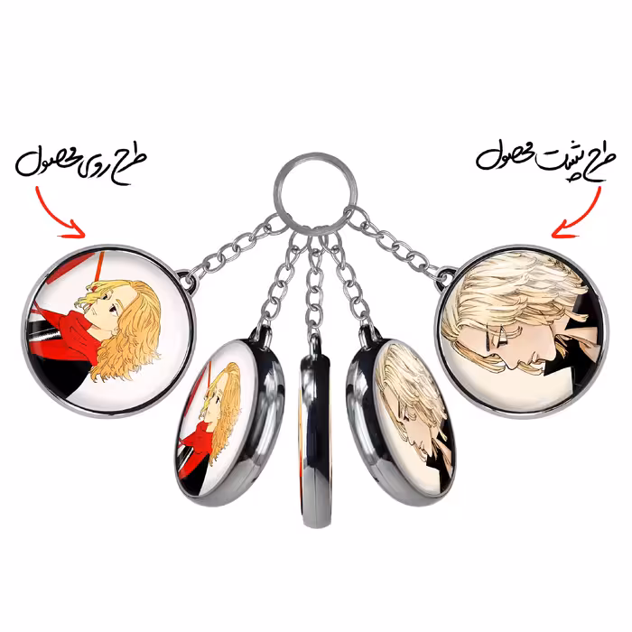 جاکلیدی خندالو طرح مایکی انیمه توکیو ریونجرز مدل دوطرفه کد 1058210585