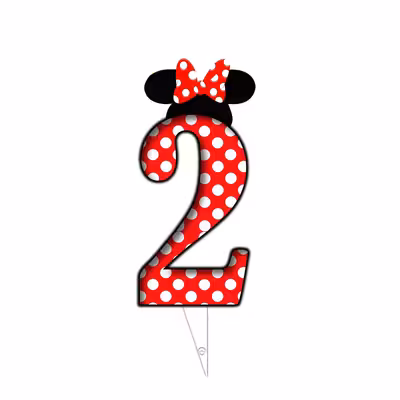 تاپر تولد طرح عدد 2 مدل مینی موس