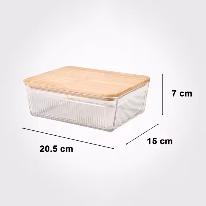 ظرف نگهدارنده لیمون مدل مستطیل بسته 3 عددی