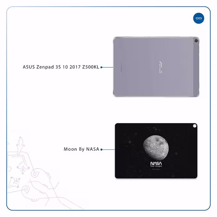 برچسب پوششی ماهوت مدل Moon-By-NASA مناسب برای تبلت ایسوس Zenpad 3S 10 2017 Z500KL