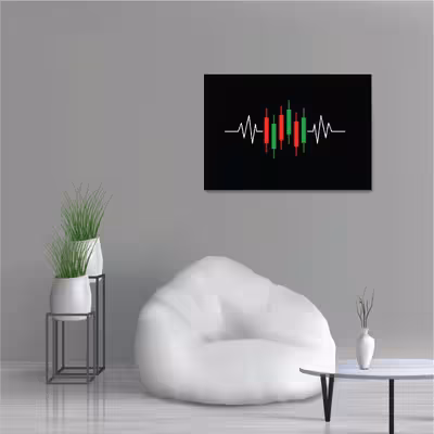 تابلو شاسی طرح چارت و شمع بازارهای مالی مدل M0241