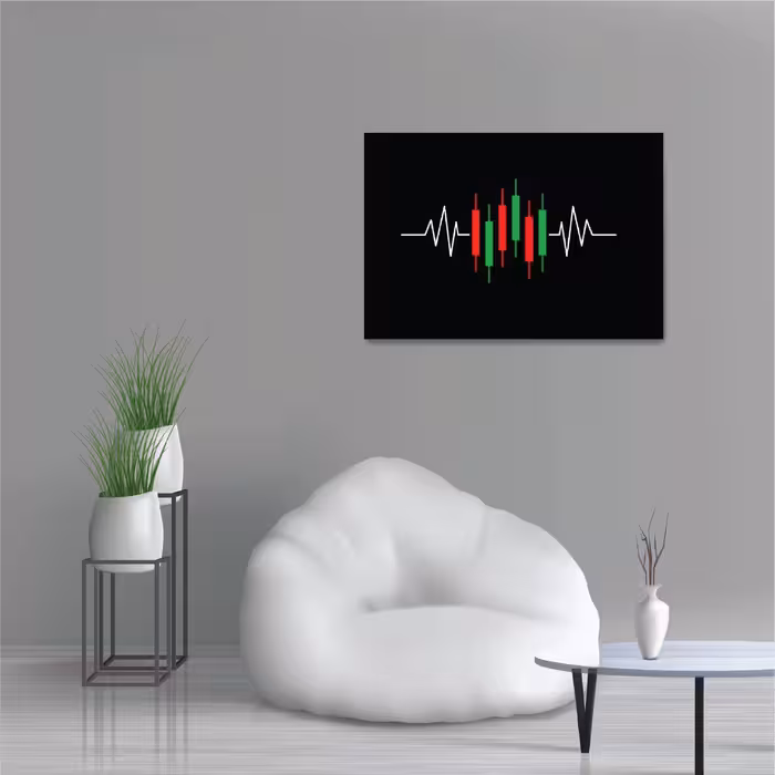 تابلو شاسی طرح چارت و شمع بازارهای مالی مدل M0241