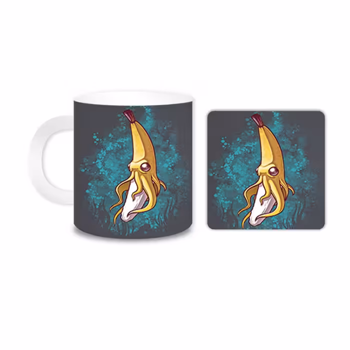 ماگ مدل موز کد 846 به همراه زیر لیوانی