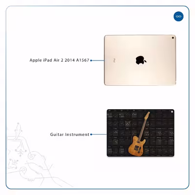 برچسب پوششی ماهوت مدل Guitar-Instrument مناسب برای تبلت اپل iPad Air 2 2014 A1567