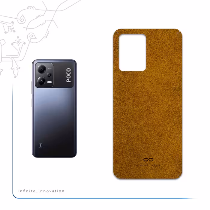 برچسب پوششی ماهوت مدل Brown-Chamois-Leather مناسب برای گوشی موبایل شیائومی Poco X5