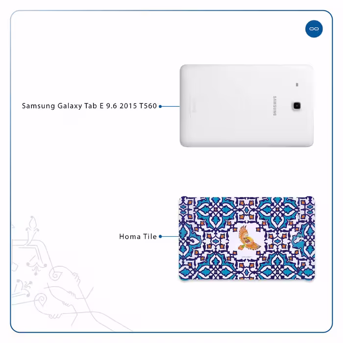 برچسب پوششی ماهوت مدل Homa Tile مناسب برای تبلت سامسونگ Galaxy Tab E 9.6 2015 T560