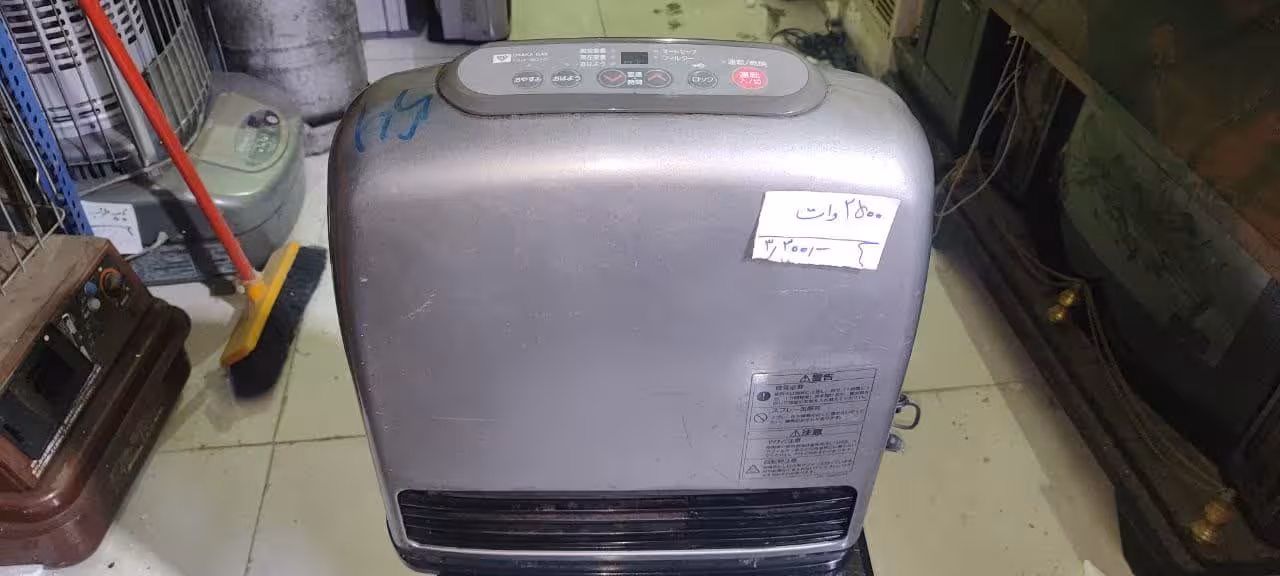 بخاری گازی برقی ژاپنی 2500 وات   دست دوم