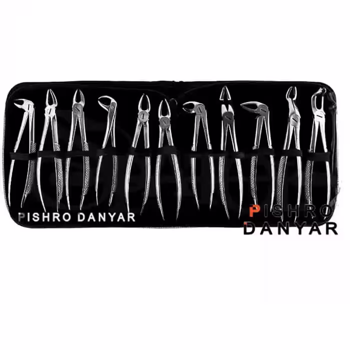 ست فورسپس 11 عددی بزرگسال برند پیشرو دنت Pishro Dent