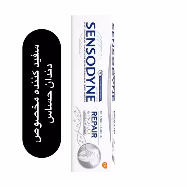 خمیر دندان سفید کننده سنسوداین مدل Repair & protect مخصوص دندان های حساس حجم 75 میل ساخت انگلستان