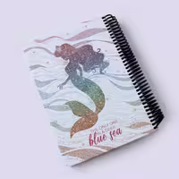 دفتر خط‌دار فانتزی پری دریایی سفید لنگو (Lango)