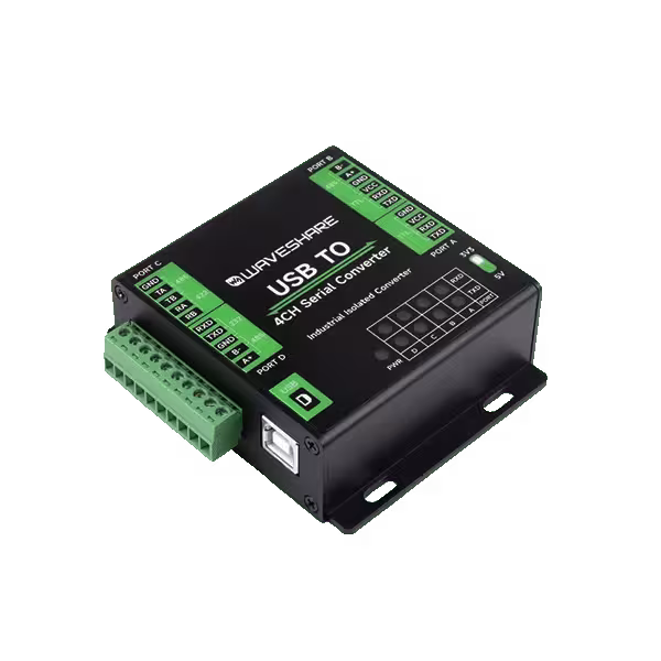 مبدل صنعتی USB به سریال ویوشیر | WAVESHARE مدل USB TO 4CH Serial Converter