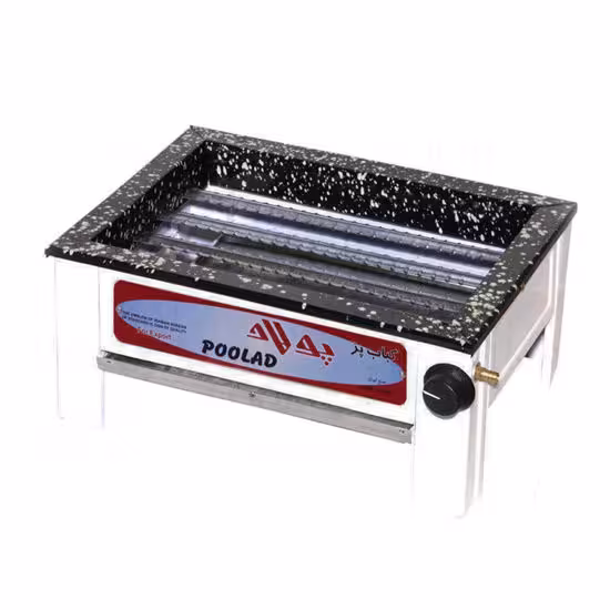 کباب پز 4 شعله آذرین و پولاد، دارای سینی چربی گیر