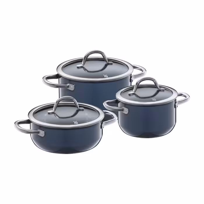 ست قابلمه سه تایی بلوبری فیوژن تک وی ام اف | WMF FUSIONTEC COOKWARE SET BLUEBERRY