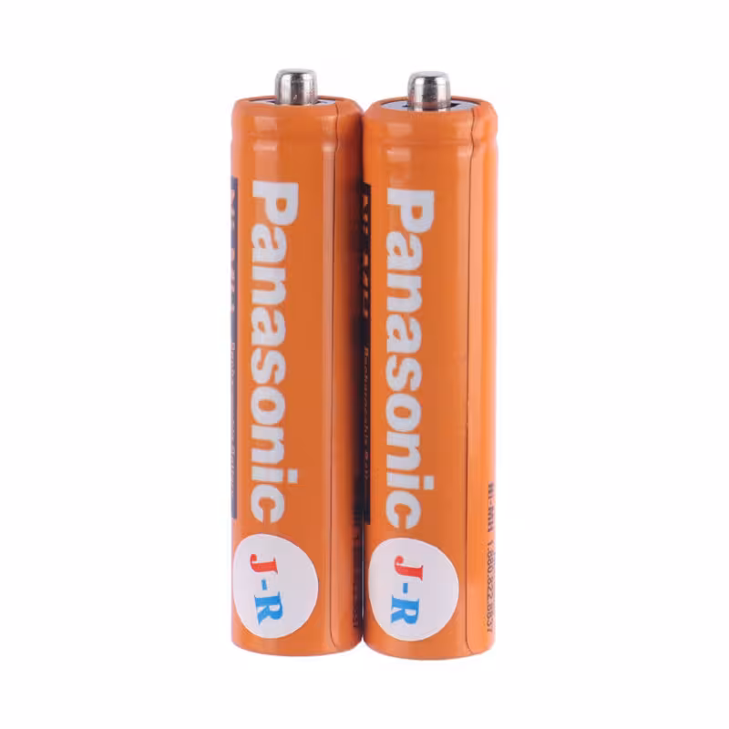 باتری دوتایی نیم قلمی شارژی Panasonic NI-MH J-R AAA 630mAh