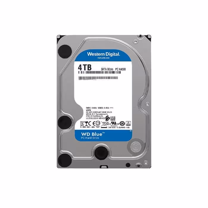هارددیسک اینترنال استوک وسترن دیجیتال مدل Blue WD40EZAZ ظرفیت 4 ترابایت