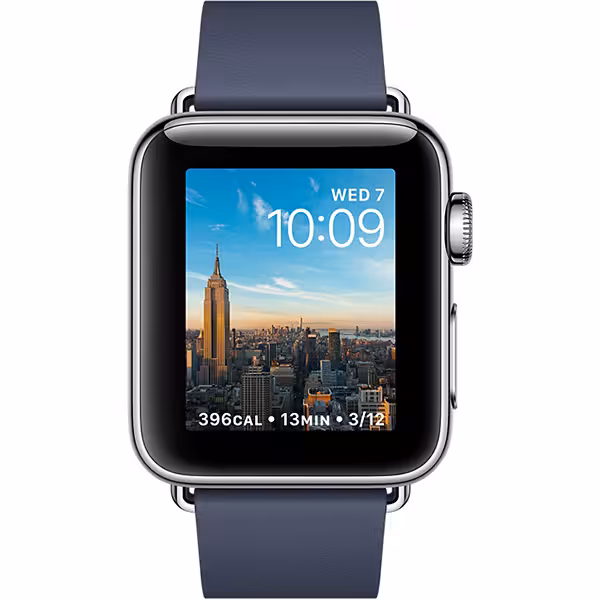 سری 2 استیل زنانه مدل Stainless Steel Case with Midnight Blue Modern Buckle - Hiapple.ir