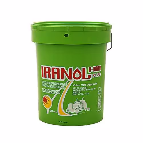 روغن موتور 20W-50 ایرانول مدل 9000 CF4 حجم 20 لیتر