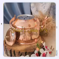 کتری مسی - مدل راسته  ( ظرفیت 3 لیتری )دسته مسی - فروشگاه رایا مس زنجان