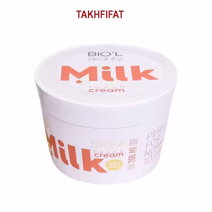 کرم مرطوب کننده کاسه ای بیول حاوی شیر و شیا مناسب پوست نرمال تا خشک 200 میل Biol Shea Milk Renew Cream 200 ml