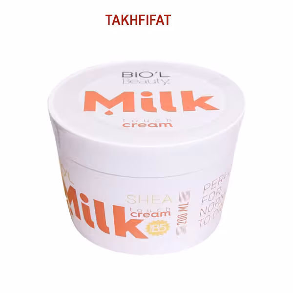 کرم مرطوب کننده کاسه ای بیول حاوی شیر و شیا مناسب پوست نرمال تا خشک 200 میل Biol Shea Milk Renew Cream 200 ml