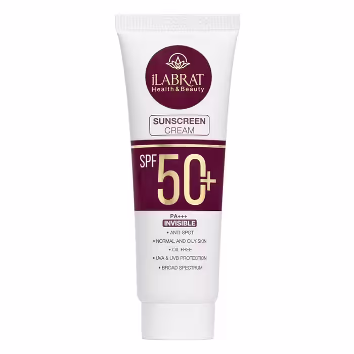 کرم ضدآفتاب SPF 50 بی رنگ ایلابرت حجم 40 میلی لیتر