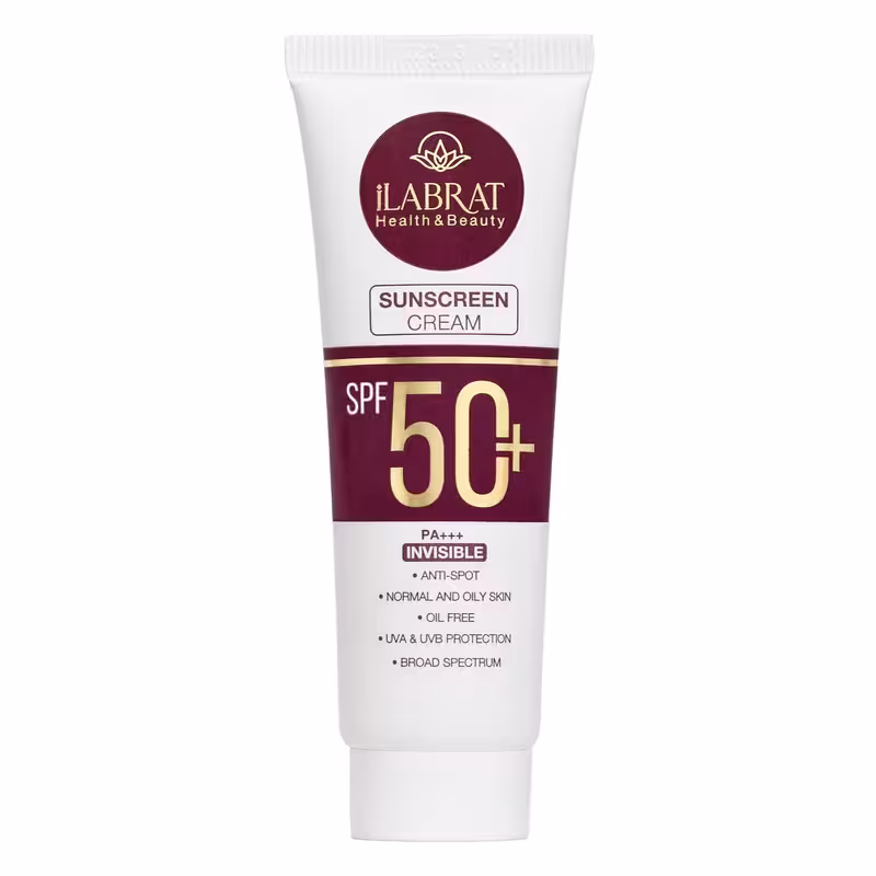 کرم ضدآفتاب SPF 50 بی رنگ ایلابرت حجم 40 میلی لیتر