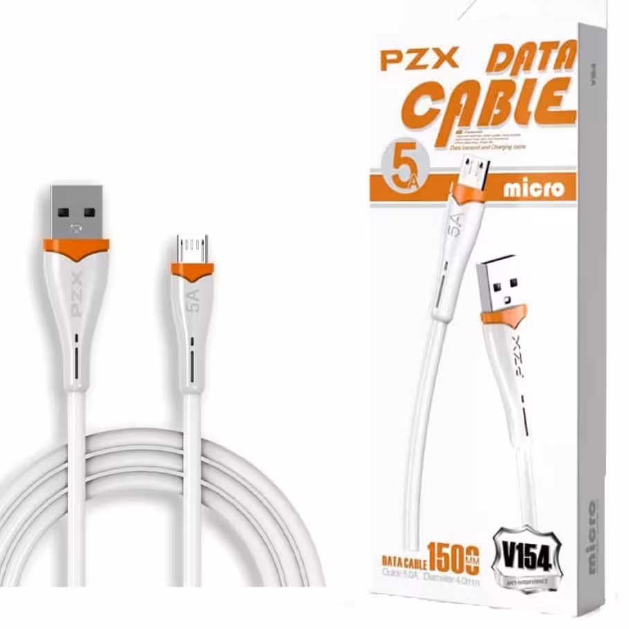 کابل شارژر 1.5متر    PZX  micro-usb مدلV154   