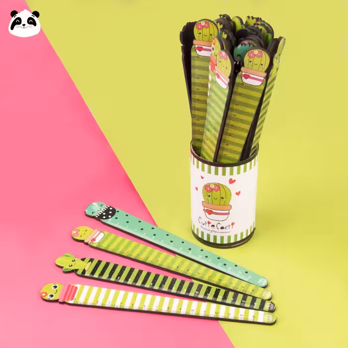 خط کش چوبی کاکتوس 15 سانتی