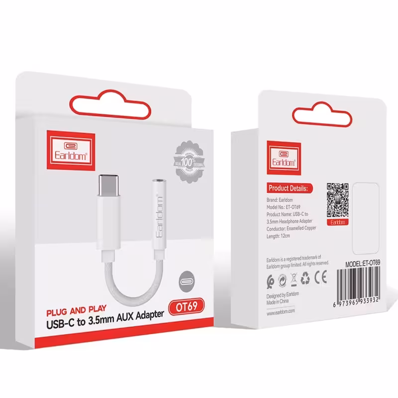 تبدیل تایپ سی به جک 3.5 EARLDOM OT69